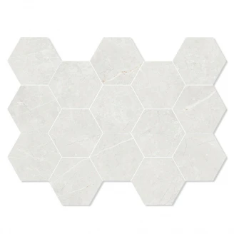 Marmor Mosaik Klinker <strong>Prestige</strong>  Vit Polerad 33x23 cm
